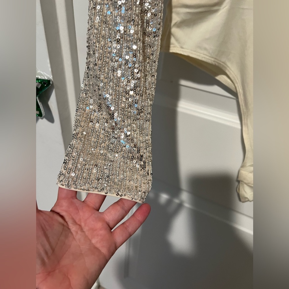 H&M Sequin Thong bodysuit size S - Picture 6 of 6